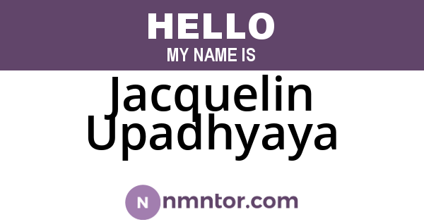 Jacquelin Upadhyaya