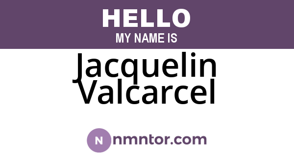 Jacquelin Valcarcel