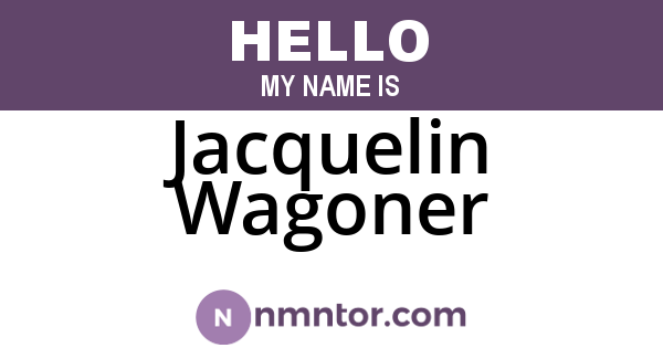 Jacquelin Wagoner