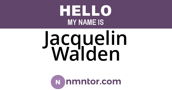 Jacquelin Walden