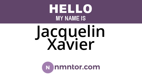 Jacquelin Xavier