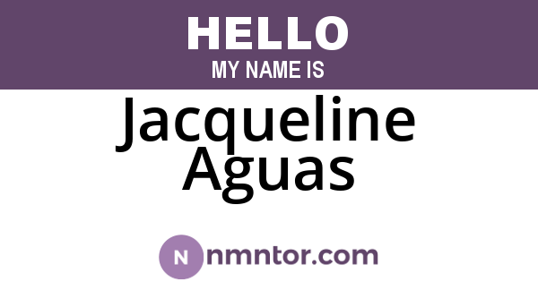 Jacqueline Aguas