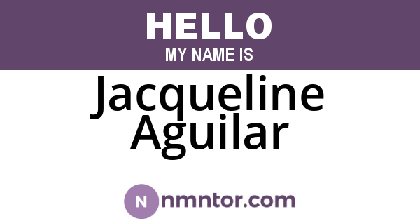 Jacqueline Aguilar