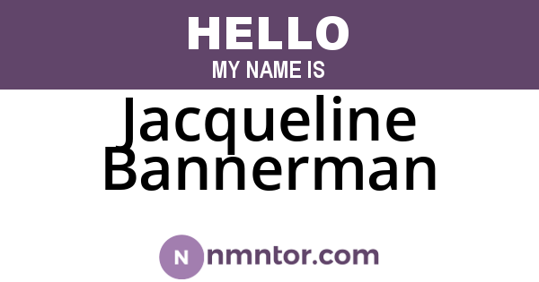 Jacqueline Bannerman