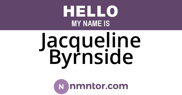 Jacqueline Byrnside