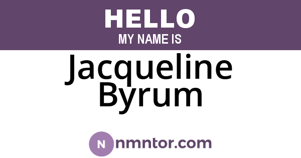 Jacqueline Byrum