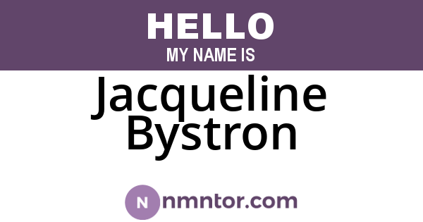 Jacqueline Bystron