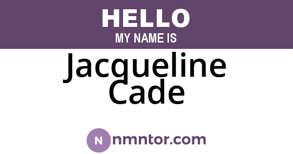 Jacqueline Cade