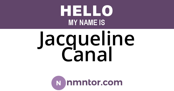 Jacqueline Canal