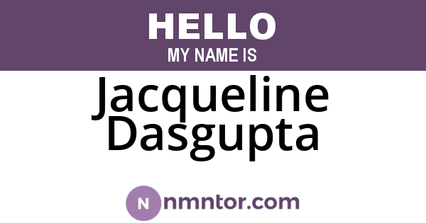 Jacqueline Dasgupta