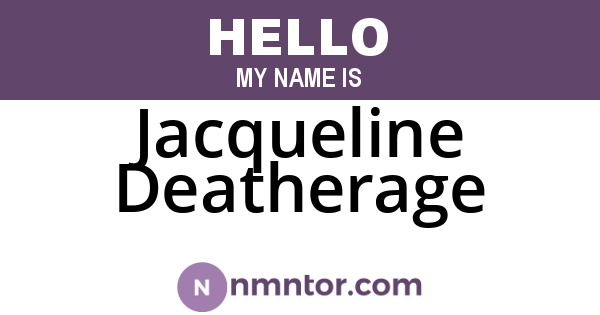 Jacqueline Deatherage