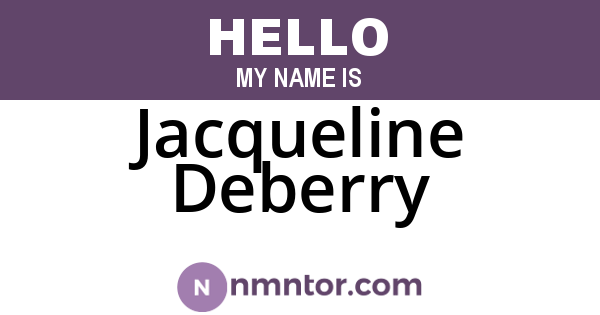 Jacqueline Deberry