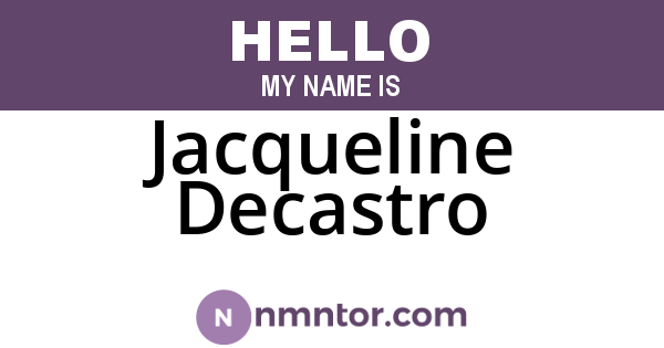 Jacqueline Decastro