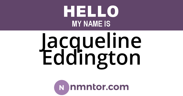 Jacqueline Eddington