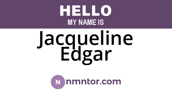 Jacqueline Edgar