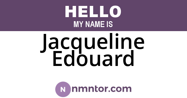 Jacqueline Edouard