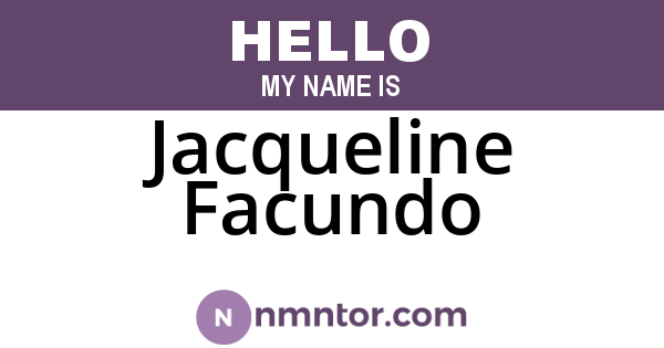 Jacqueline Facundo