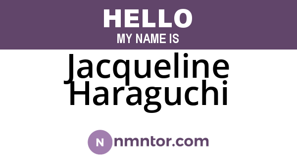 Jacqueline Haraguchi