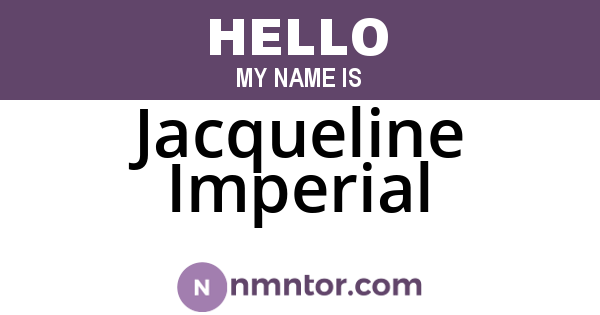Jacqueline Imperial