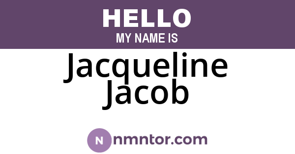Jacqueline Jacob
