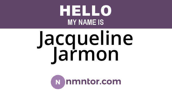 Jacqueline Jarmon