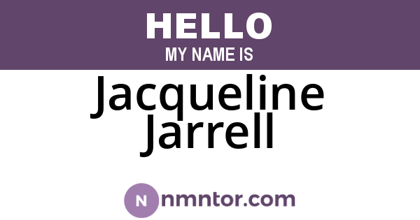 Jacqueline Jarrell