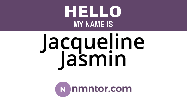 Jacqueline Jasmin