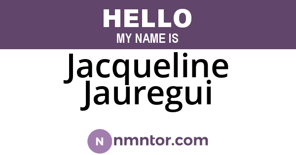Jacqueline Jauregui