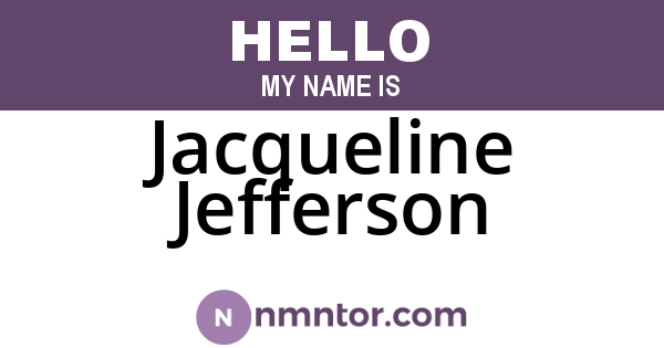 Jacqueline Jefferson