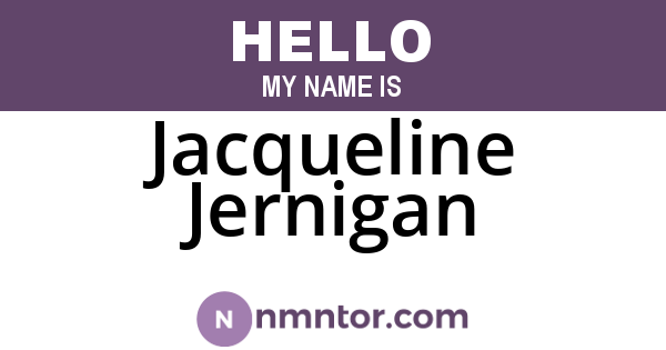 Jacqueline Jernigan