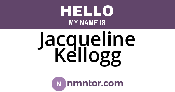 Jacqueline Kellogg