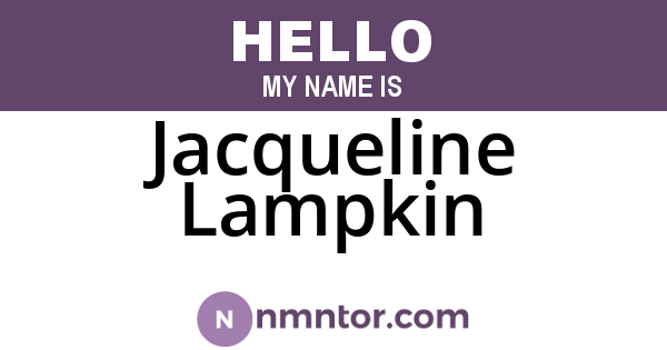 Jacqueline Lampkin