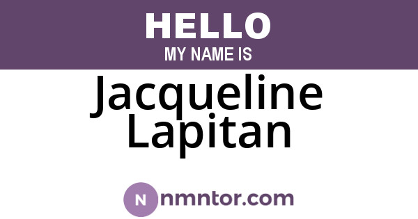 Jacqueline Lapitan