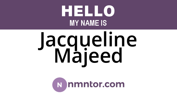 Jacqueline Majeed