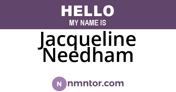Jacqueline Needham