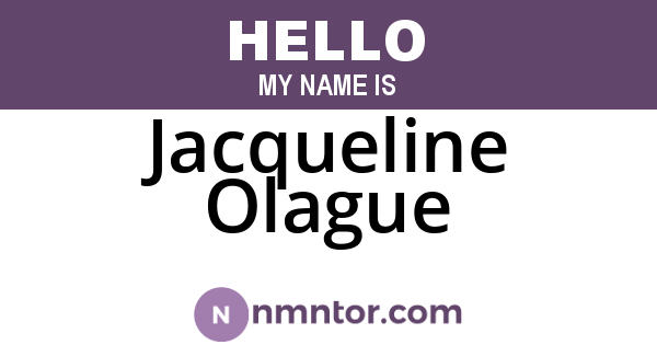 Jacqueline Olague