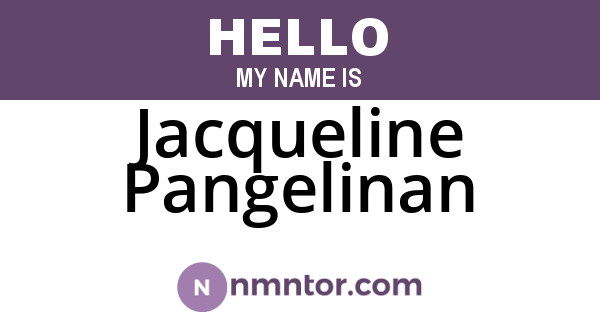 Jacqueline Pangelinan