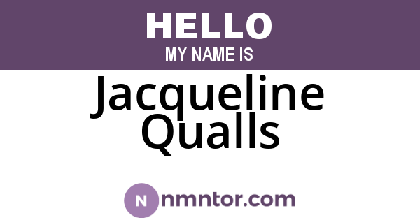 Jacqueline Qualls