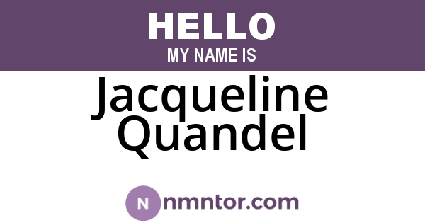 Jacqueline Quandel