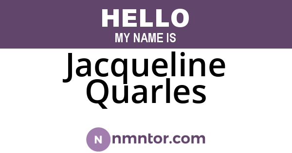Jacqueline Quarles