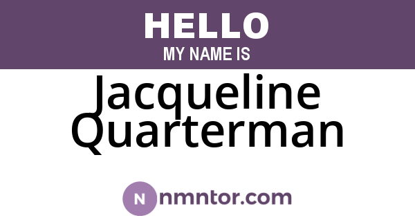 Jacqueline Quarterman