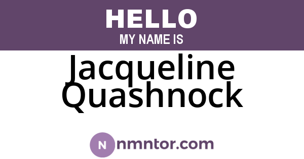 Jacqueline Quashnock