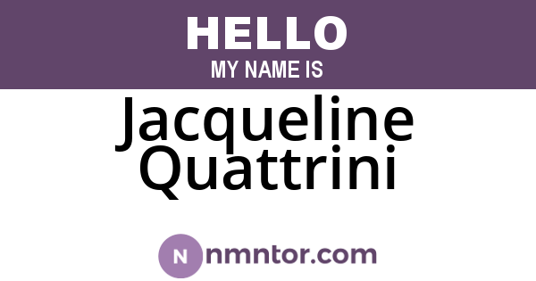 Jacqueline Quattrini