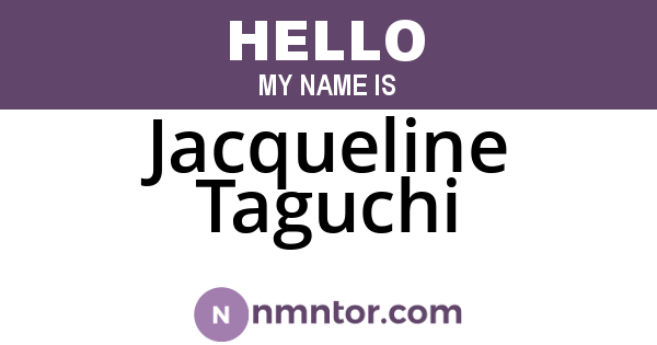 Jacqueline Taguchi