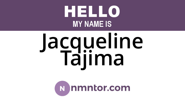 Jacqueline Tajima