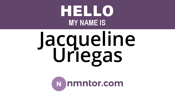 Jacqueline Uriegas