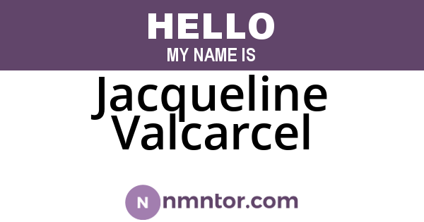 Jacqueline Valcarcel