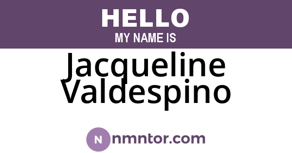 Jacqueline Valdespino