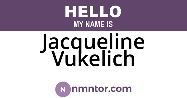 Jacqueline Vukelich