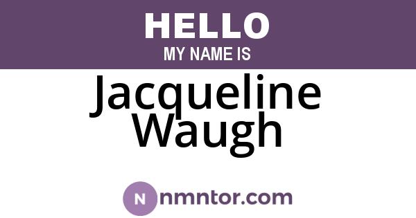Jacqueline Waugh